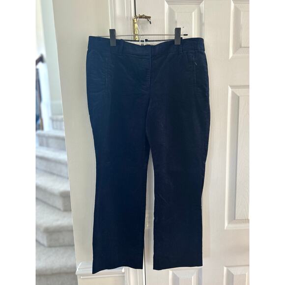 J.Crew Navy Corduroy Cropped Trouser Pants - Picture 1 of 6